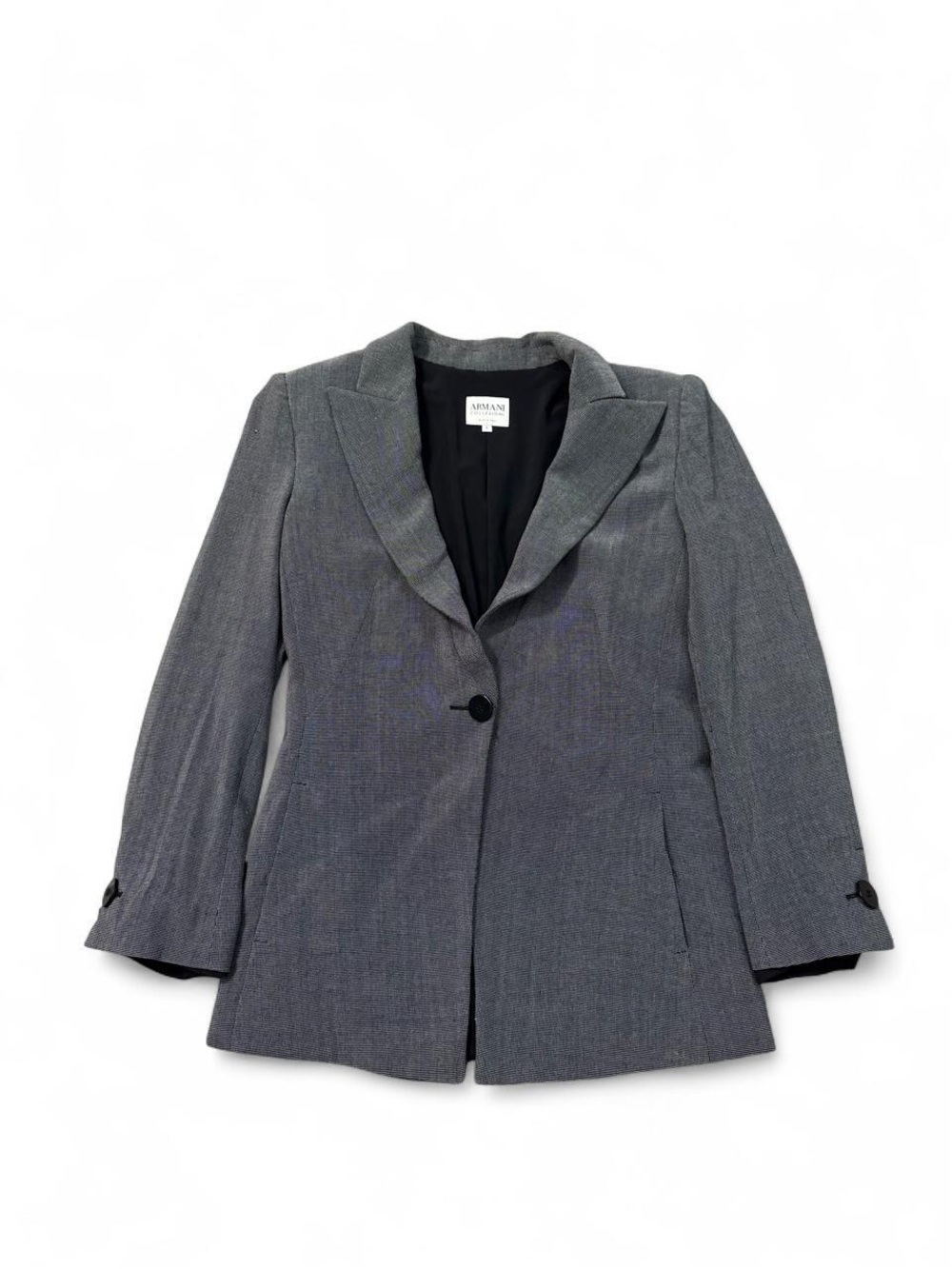 Armani Collezioni single breasted blazer grey size 6 women’s made in Italy